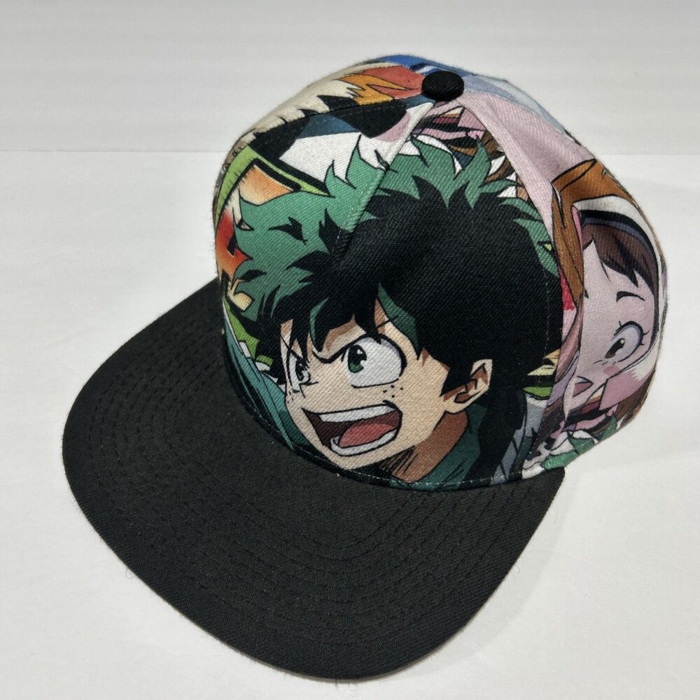 My Hero Academia Anime Snapback Hat Multi Character Panel Print OSFM Adjustable